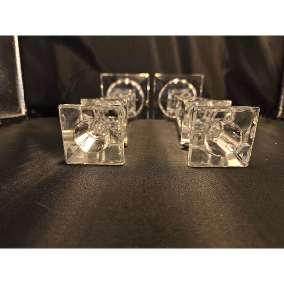 Set - 2 24%/+ Lead Crystal Legends Godinger 10” Candlesticks Candle Holders - Picture 3 of 5